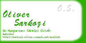 oliver sarkozi business card